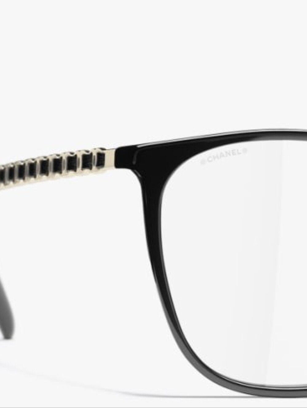 BNIB! Chanel CC Square Blue Light Glasses Acetate, Metal & Calfskin, Black W/COA - Picture 6 of 16